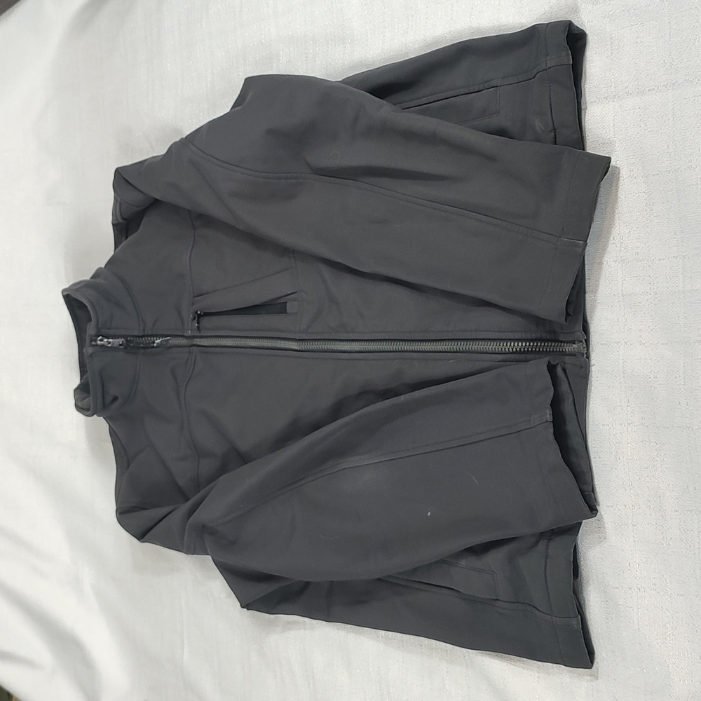 Calvin Klein Gray Jacket Zip Up Infinite Stretch Soft Shell Water Resistant Sz M